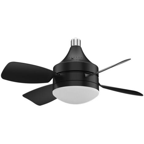 Green Mobility – Kompakter Deckenventilator Mit Licht Und Fernbedienung, E27-fassung, Geräuschlos, Abnehmbar Und Mit Verlängerungsstange.