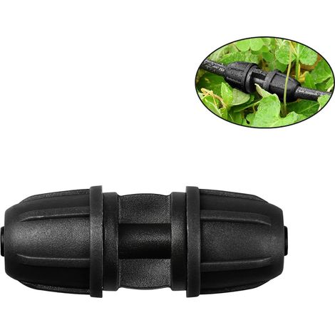 1/4-zoll-tropfbewässerungsanschluss Mit Verriegelungsspitze, Für 1/4-zoll-schläuche (25 Stück/packung) (schwarzer Anschluss)