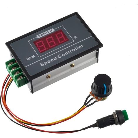 Einstellbarer Digitaler Pwm-gleichstrommotorregler, 30 A, 6–60 V, 12 V, 24 V, 36 V, 48 V, Led-anzeige Mit Ein-/ausschalter