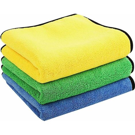Green Mobility – Mikrofasertücher Für Autos, 3er-pack, 60 X 30 Cm, Ultra-saugfähige Mikrofasertücher – Schnelltrocknend, Wiederverwendbar Für Reinigung, Autopolitur Oder Haushalt