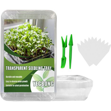 Green Mobility – Transparente Anzuchttöpfe, Keimboxen, Etiketten Für Anzuchttöpfe, Kleines Garten-set