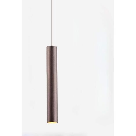 Green Mobility Nordic Led-pendelleuchte 30 Cm – Gebürstetes Aluminium – Langes, Minimalistisches Rohr Für Esszimmer Und Küche – Warmweißes Leuchtmittel – Kaffeegold – 30 Cm