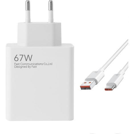 67-w-schnellladegerät Für Xiaomi Mit 1 M Usb-c-kabel. 67-w-netzteil Für Xiaomi Redmi Note 14 Pro, 15t, 15, 14, Poco X7 Pro Und F7 Ultra. Auch Für Andere Marken Erhältlich.