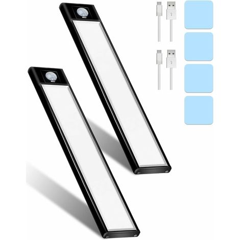 Green Mobility – Zwei Wiederaufladbare Led-schrankleuchten Mit Bewegungssensor, 31 Leds, 20 Cm, Induktionsbeleuchtung, 3 Modi, Usb-aufladbar, Kabelloses Led-nachtlicht Für Treppenhäuser, Kleiderschrän