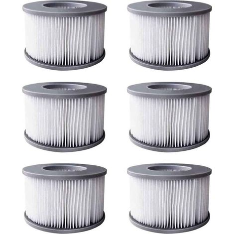 Sabir Cartouche Filtrante De Rechange Pour Filtre De Spa Mspa, Filtre À Eau De Rechange Pour Spa Et Piscine Gonflable (modèle De Filtre À Eau) (6 Pièces)