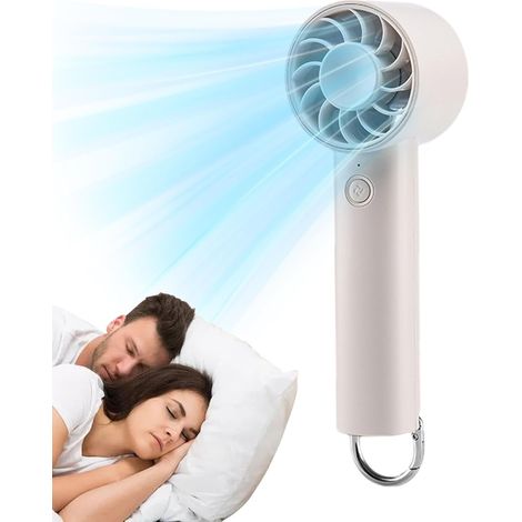 Kleiner Handventilator – Wiederaufladbarer, Tragbarer Hängeventilator Mit Turbinenfunktion, Kleiner Ventilator Mit Batterien Für Den Schreibtisch, Tragbarer Ventilator Für Studenten