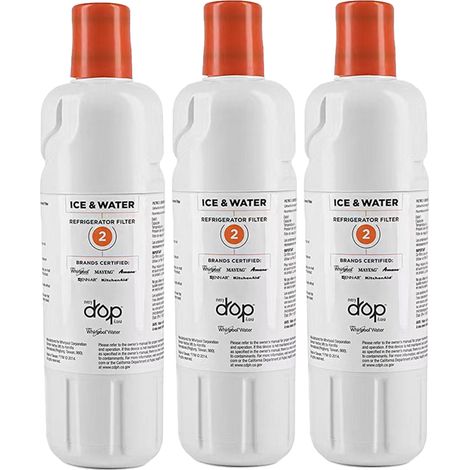 Packung Mit 3 Ersatzwasserfiltern, Kompatibel Mit Dem Modell Edr2rxd1 Für Kühlschränke, Kompatibel Mit Den Referenzen W10413645a, 9082, 46-9903, P6rfwb2, Pur Filter 2 Und Filter2.