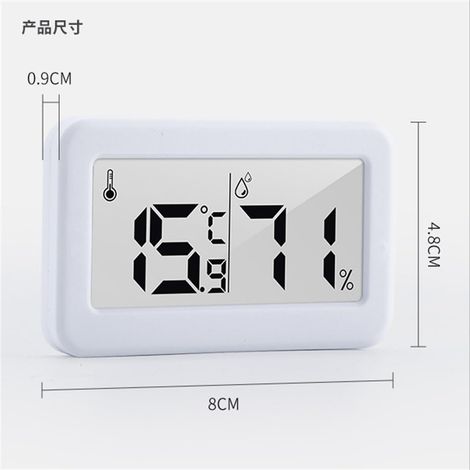 Elektronisches Digitales Thermometer Und Hygrometer, Heimthermometer, Minimalistisch, Weiß