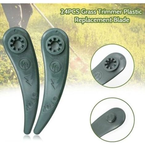 Lot De 24 Lames De Rechange Pour Débroussailleuse Bosch Pour Coupe-bordures Bosch Durablade Art 23-18 Li Art 26-18 Li, Vert