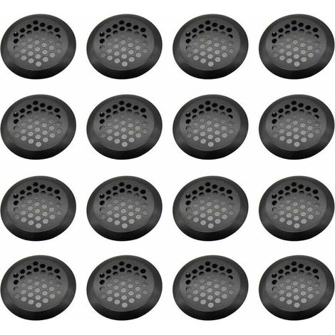 Grille Ventilation Inox Ronde, 16 Pièces Maille Trou D'Aération, Acier Inoxydable Grille D'Aération Trou, Grille D'Évacuation Ventilation, Pour Armoire Cuisine, Meubles, Armoire À Chaussures(3