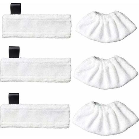 Lot De 3 Lingettes De Rechange En Microfibre Et 3 Chiffons En Microfibre Pour Karcher Easy Fix Sc1/sc2/sc3/sc4/sc5/sv7, Chiffon Accessoire Pour Kärcher Easy Fix--