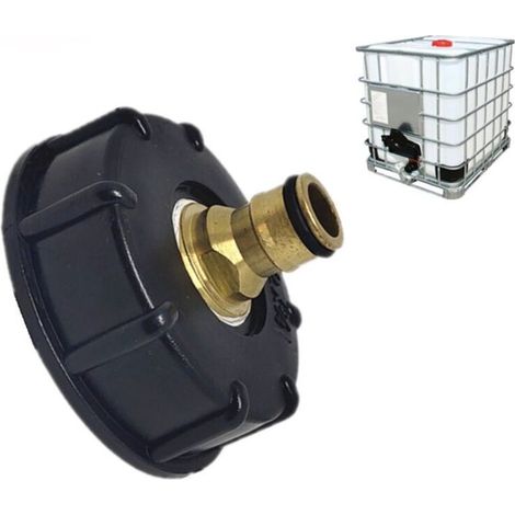 Raccord Cuve Eau S60x6 - Embout Arrosage Jardin (anneau Plat - Tétine En Laiton À 6 Pointes)