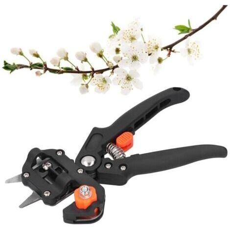 Bunthaus Ensemble D'Outils De Greffe De Jardin Ciseaux De Coupe De Branches D'Arbres Cisailles Sécateur Fournitures Professionnelles De Jardinage Noir,