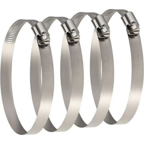 4 Pcs 91 114 Mm Collier De Serrage Tuyau Ajustable En Acier Inoxydable Pour Fixer Souples Durites