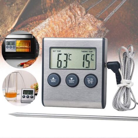 Thermomètre À Viande Pour Cuisson Thermomètre Alimentaire Avec Sonde Pour Griller Viande Barbecue L'Eau Lait Vin Liquide