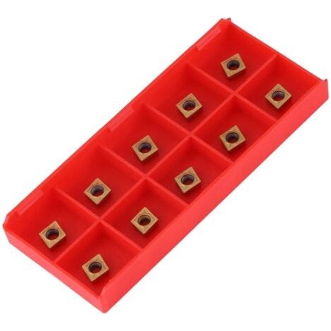 Bunthaus Coffret De 10pcs Lames Inserts Rotatifs Cnc Insert Carbure Ccmt060204-hm Ybc251 Outil Tournage Filtage Pour Acier Pour Tours, Fraiseuses