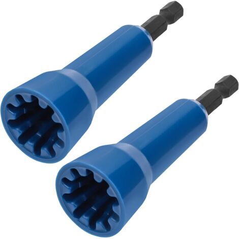 Lot De 2 Torseurs De Fil Avec Mandrin De1/4 Pour Perceuse D'Électricien (bleu)