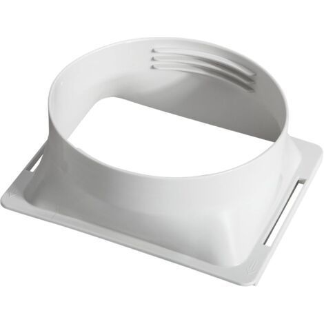 Interface De Tuyau De Conduit D'Échappement Climatiseur Adaptateur, 150mm/5.9in Embout Climatiseur Mobile, Raccord Pour Tuyau D'Évacuation Climatiseur, Portable Abs Carré Vers Rond, Fileté Un