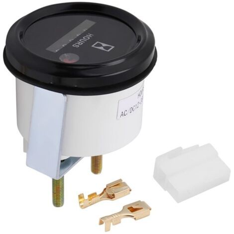Bunthaus Compteur Horaire Précis 6 Chiffres 12-36v Dc Ac Rond Quartz Pour Bateau, Voire, Camion, Moteur