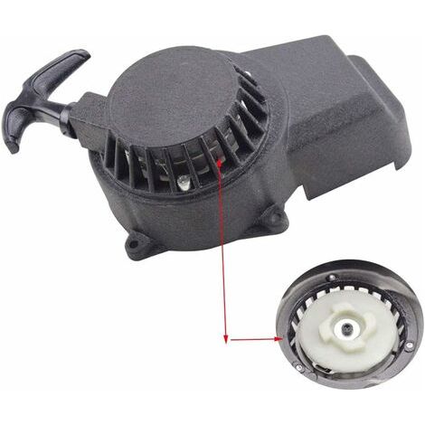 Bunthaus Démarreur En Aluminium Pédales De Démarrage Et Pièces Noir Facile À Tirer À Rivet Remplacement Pour 47cc 49cc Engrenage 2 Temps Boucle Pocket Bike Dirt Bike