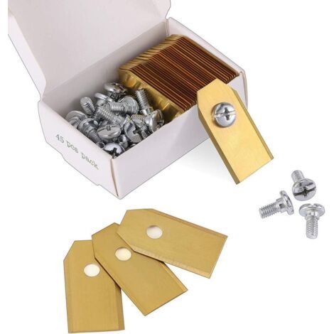 Bunthaus 45 X Lames De Couteau En Titane Pour Toutes Les Tondeuses Robotiques Husqvarn/automower/yardforce/gardena(3g-0.75mm) Avec 45 Vis, Lames De Rechange Pour Modèles 105,310,315,320,420,430x,r40i