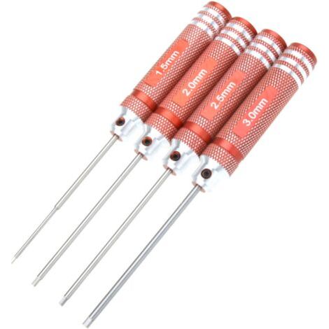 Bunthaus Nitrure De Titane Tini Hex Pilote Cle 4pcs Set 1,5 Mm / 2 Mm / 2,5 Mm / 3,0 Mm Pour Helicoptere Rc Reparation