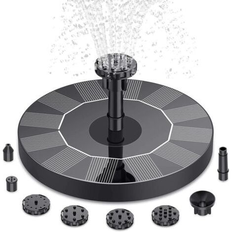 Bunthaus Fontaine Solaire Extrieur Flottante Pompe Solaire D\'tang 6 Buses, Fontaine Solaire Pour Jardins, Bains D\'oiseaux, Etangs