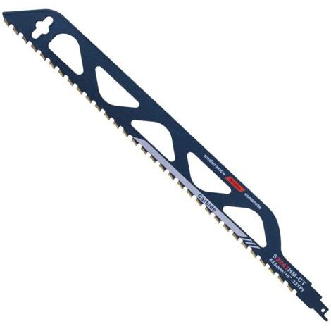 Bunthaus Lame De Scie Sabre En Acier Au Carbure De Tungstène Pour Métal, Bois, Pierre, Accessoires De Scie Sabre Pour Béton Cellulaire, Brique, Béton, Plaque De Ciment, Longueur (455mm (s2243hm))