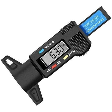 Bunthaus Jauge De Profondeur Numérique De Pneu Jauge Caliper Lcd 0-25.4mm De Profondeur Numérique Des Pneus Gauge Pour Auto Moto Vans Camions