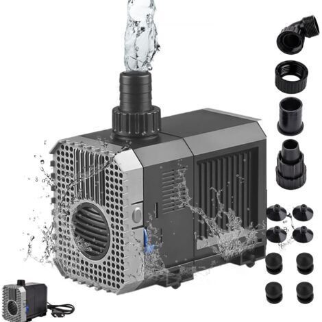 Bunthaus Pompe D'Alimentation Pompe Eau Submersible Mini Pompe Aquarium 3000l/h Pompe De Bassin 55w Pompe Submersible Pompe À Eau Fontaine Pompe De Filtration Pour Étang Fontaine Réservoir De Poissons