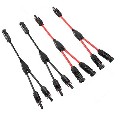 Bunthaus Solaire Panneau Câble Connecteur Professionnel 1 À 2 Branches Y Connecteurs Solairede Adaptateur 1000v Cc 30a 4mm²