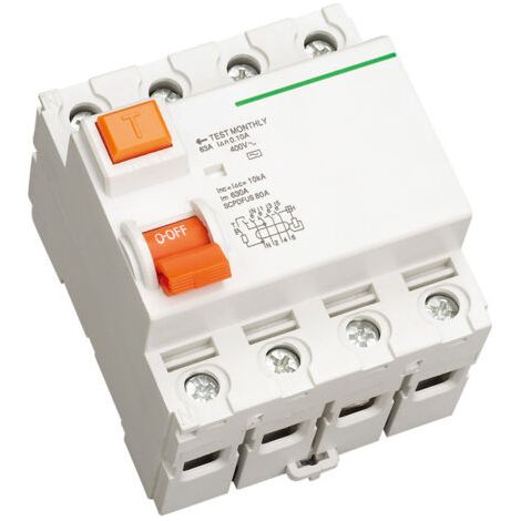 Bunthaus Disjoncteur De Fuite Id Rccb Ménage 220 V Protection Contre Les Fuites Triphasées 32a63a Avec Disjoncteur À Interrupteur D'Air (4p)
