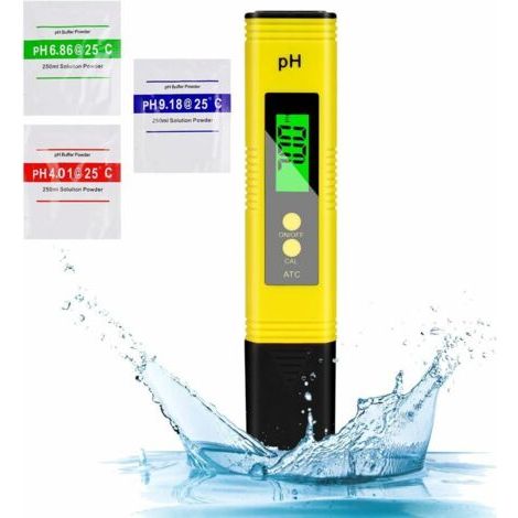 Bunthaus Ph Numérique, Testeur De Ph Haute Précision 0,01 Ph, Précision De Lecture De 2 %, Testeurs De Température De L'Eau, Ph-mètres Pour Eau Potable Domestique, Piscine, Culture Hydroponique, Aquar