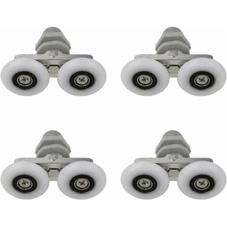 Bunthaus Roulettes Doubles Pour Porte De Douche Roulettes Pour Porte De Douche Roulettes Coulissantes Porte Salle De Bain Douche Rouleau De Douche De Rechange,pièces De Rechange Pour Salle De Bain 23m