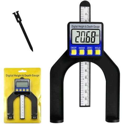 Bunthaus Jauge De Profondimètre Numérique Hauteur 0 80mm Lcd Jauge De Hauteur Pour Le Travail Du Bois Et La Construction De Machines
