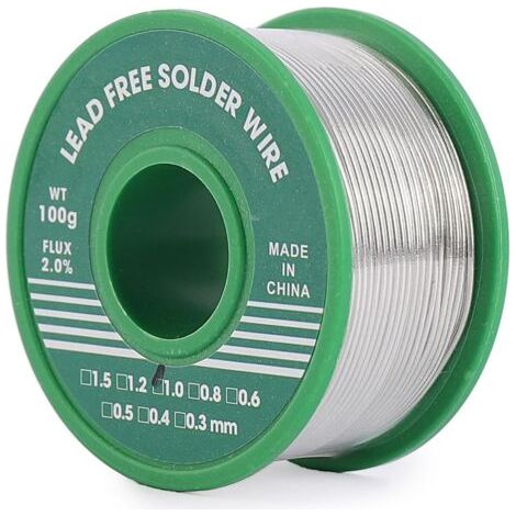 Bunthaus 1mm Fil De Soudure Sans Plomb, 100g Fil Étain Soudure, Mince À Noyau De Colophane, Sn99%, Bobine D'Étain À Souder Avec Flux Pour Soudure La Électrique