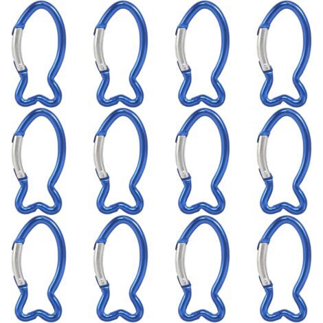 Bunthaus Lot De 12 Mousquetons Robustes En Aluminium Pour Escalade De Poisson Mousquetons À Suspension Rapide En Acier Accessoire De Randonnée Pour L'Escalade