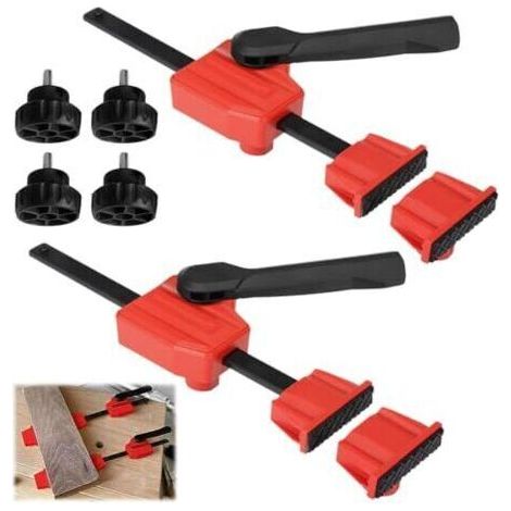 Bunthaus Ensemble De 2 Serre-joints D'Établi Pour Le Travail Du Bois, Facile À Utiliser, Serre-joint De Table, Applications Polyvalentes, Serre-joint D'Établi À Dégagement Rapide, Pour La Sculpture Su