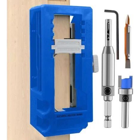 Bunthaus Mortaiseuse Réglable Pour Portes Gabarit À Mortaise Réglable Robuste Pour Longueurs De 7 À 13 Cm En Menuiserie Extérieure Utilisable