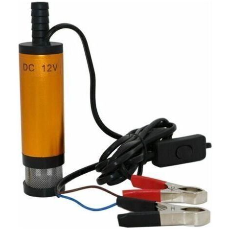 Bunthaus Pompe Immergée 12v Pour Pompage De Gasoil Et Eau – Moteur Dc 12v – Résistante À La Corrosion – Diamètre 38mm – Compatible Conduites 16-19mm
