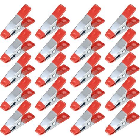 Bunthaus 20 Pièces 2 Pouces Pinces À Ressort Métal, Modélisme Pince À Épiler, Metal Spring Clamps, Pinces À Linge Grip Holder Pour Bâche, Camping, Tarpaulin, Travail Bois, Outil De Modélisation