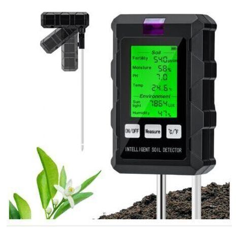 Bunthaus Testeur De Ph Du Sol 6 En 1, Testeur Pour Humidité/fertilité/ph/température/lumière/humidité Ambiante