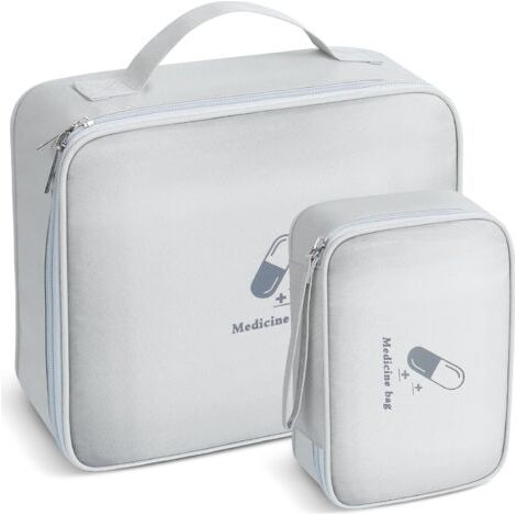 Bunthaus Trousse De Secours Vide, 2 Pièces Étanche Sac De Médecine Portable, Trousse De Médecine Sac D'Urgence De Grande Capacité, Sac De Rangement De Médicaments Pour Maison, Bureau, Voyages