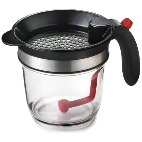 Bunthaus Séparateur À Graisse Acier Inoxydable Noir/rouge/transparent 28 X 28 X 18 Cm