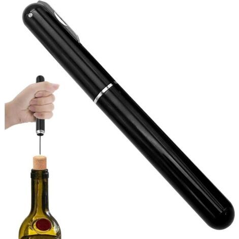 Tire Bouchon Pompe À Air 2-en-1 – Ouvre-vin À Pression D'Air – Coupe-capsule Intégré – Utilisation Facile Et Hygiénique – Pour Bouteilles En Liège