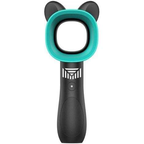 Bunthaus Ventilateur Portable Sans Feuilles À 3 Vitesse, Mini Fan En Forme De Chat Mignon Rechargeable, Ventilateur De Poche Convient Pour Chambre，bureau，voyage (vert) - Bleu