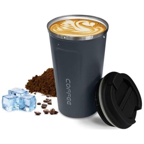 Bunthaus (bleu, 510 Ml) Tasses À Café De Voyage Étanches Et Réutilisables Avec Couvercles, Gobelets Isothermes En Acier Inoxydable, Tasses À Isolation Thermique Pour Boissons Chaudes Et Froides Pour H