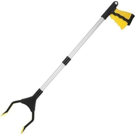 Aimoonsa Outils De Ramassage, 32\" Pince Extension Pliable, Outil D\'aide Handicap En Aluminium Avec Pince Rotative En Caoutchouc, Extension Bras Long Pour Ramasse-dchets - Jaune
