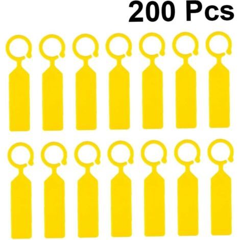 Bunthaus 200 Jaune Étiquettes De Plantes Suspendues Imperméables Et Résistantes Aux Intempéries Pour Jardin (10.8x2.4 Cm) Pvc Réutilisable, Décoratif Et Polyvalent Marqueurs De Plantes