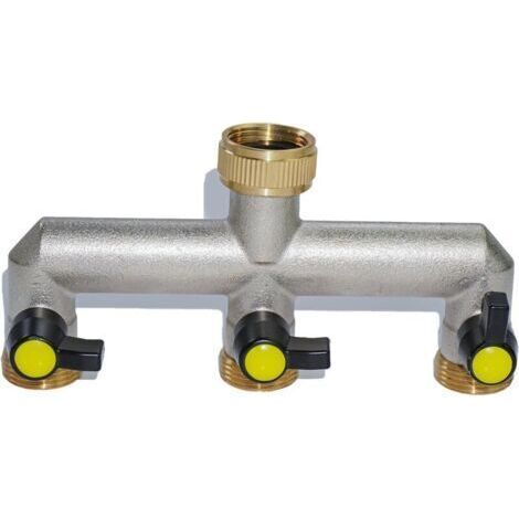 Bunthaus Raccord De Machine À Laver À 3 Voies En Y, Distributeur À Trois Voies De 3/4 Pouce, Adaptateur De Robinet De Tuyau En Laiton, Tuyau D'Arrosage